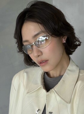 美式复古老钱风偏光太阳镜户外运动男女y2k古早飞行员水银色墨镜