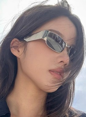 韩版小框方形Y2K港风金属墨镜女2025新款防紫外线遮阳街拍太阳镜