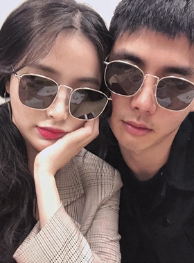 墨镜复古风方框情侣街拍太阳眼镜