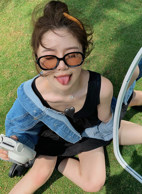 墨镜个性风茶色大框ins太阳镜