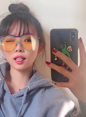 超酷防风连体蹦迪大脸黄片太阳镜