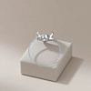 Ring Holder S925 Sterling Silver Mermaid Tears Ring Holder Simple Invisible Moissanite Transparent Fishing Line New Female Ring