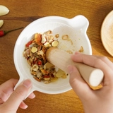 Керамический чесночный раствор стучащий чеснок, каменное раствор чеснока, чесночная грязь, раздавленная и измельчающие дома чесночные моб