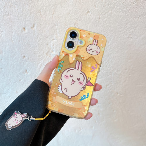吉伊卡哇Chiikawa飞鼠iphone17promax乌萨奇Usagi小八Hachiware渐变air手机壳适用苹果16plus保护壳13小米15p - 图1