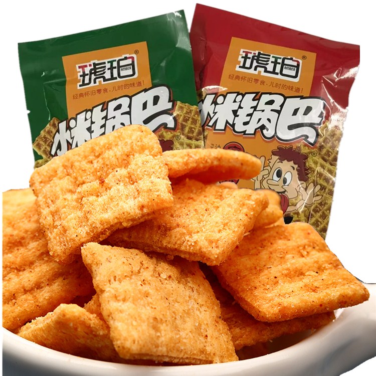 琥珀小米锅巴22g/小包麻辣味/牛肉味 香酥膨化食品 怀旧小零食 - 图3