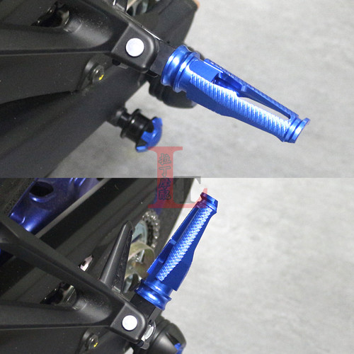 适用雅马哈MT07 MT09 TMAX560 530 XSR700/900改装铝合金后脚踏 - 图0