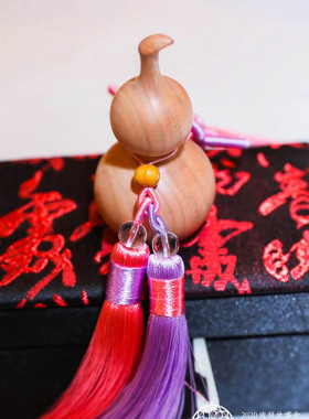 木雕手捻小葫芦桃木葫芦手把件