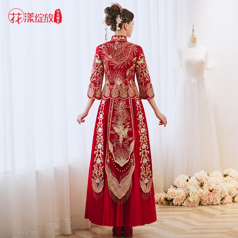 花漾绽放旗舰店秀禾服新款结婚婚纱礼服新娘中式婚服古代嫁衣敬酒龙凤褂秀和3