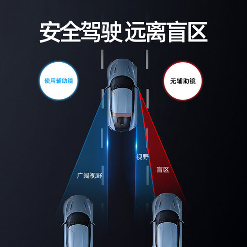 吸盘式汽车小圆镜无边框高清反光神器倒车超清后视镜盲区辅助镜子 - 图1