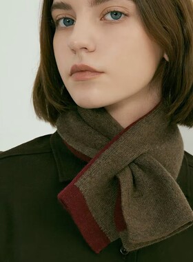 100%羊毛围巾女秋冬保暖护颈围脖