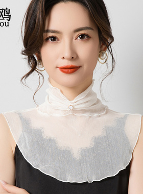 100%桑蚕丝护颈围脖女春夏季遮阳