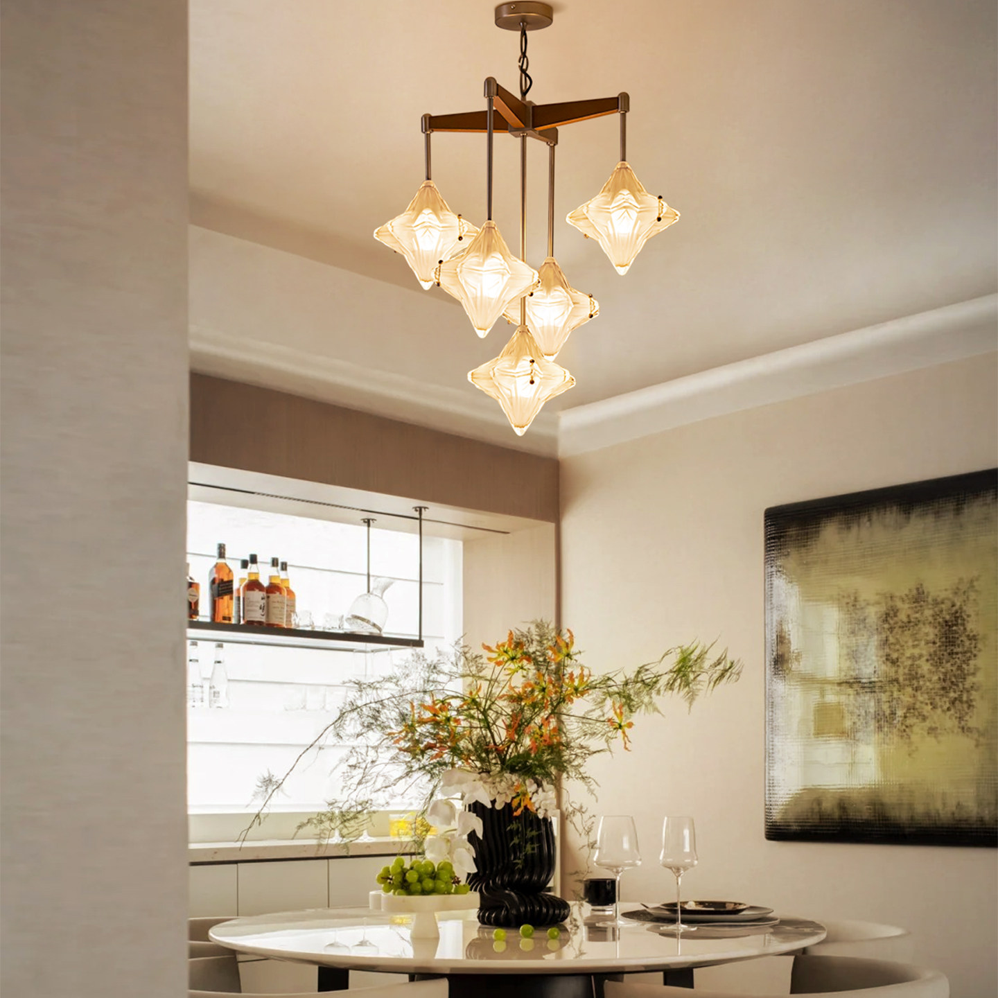 旭呈法式中古星星灯餐厅灯吊灯卧室主灯别墅楼梯灯轻奢奶油风灯具,淘宝优惠券,粉丝福利购,淘宝优惠卷