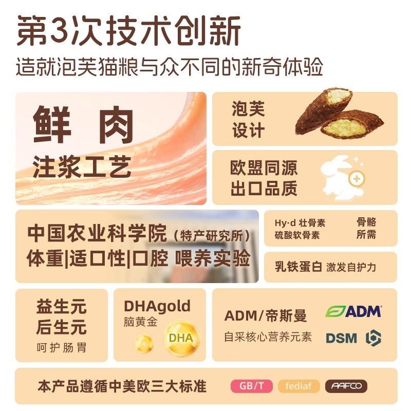 猫爸爸的厨房泡芙猫粮工艺puff成猫夹心酥全价猫咪主食非冻干烘焙 - 图0