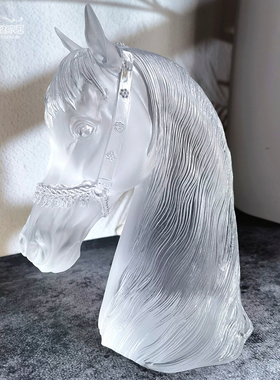 琉璃中东马头摆件水晶装饰工艺品