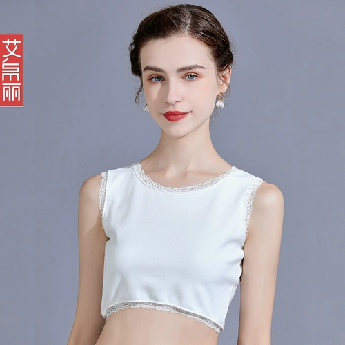 Фальшивый воротник, рубашка, универсальная базовая утепленный лонгслив, короткая майка