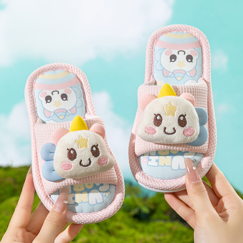 儿童亚麻拖鞋男童四季室内居家用防滑春季女童宝宝男孩夏季布拖鞋,淘宝优惠券,粉丝福利购,淘宝优惠卷