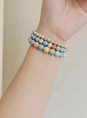 女彩虹石未简约天然彩虹石