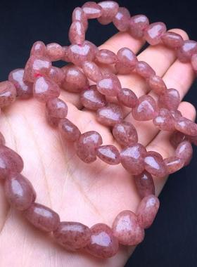 草莓晶 爱心 单圈手链 约12毫米 diy配饰简约百搭礼物