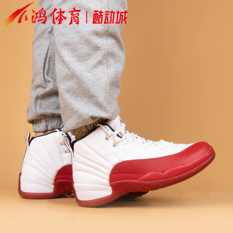 小鸿体育Air Jordan 12 AJ12樱桃白红高帮复古篮球鞋CT8013-116-图0