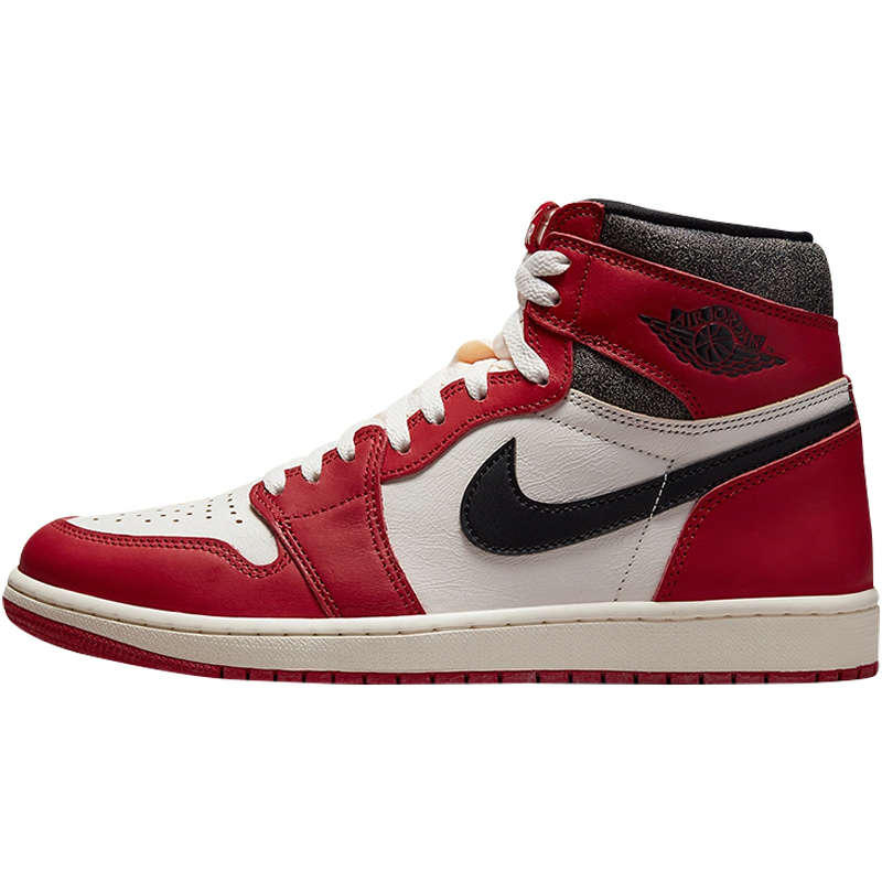 小鸿体育Air Jordan 1 AJ1白红芝加哥 高帮 复古篮球鞋DZ5485-612 - 图3