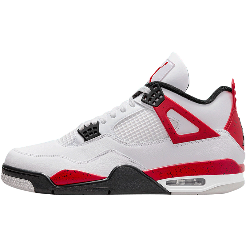 小鸿体育Air Jordan 4 AJ4 红水泥 白黑红 复古篮球鞋 DH6927-161 - 图3