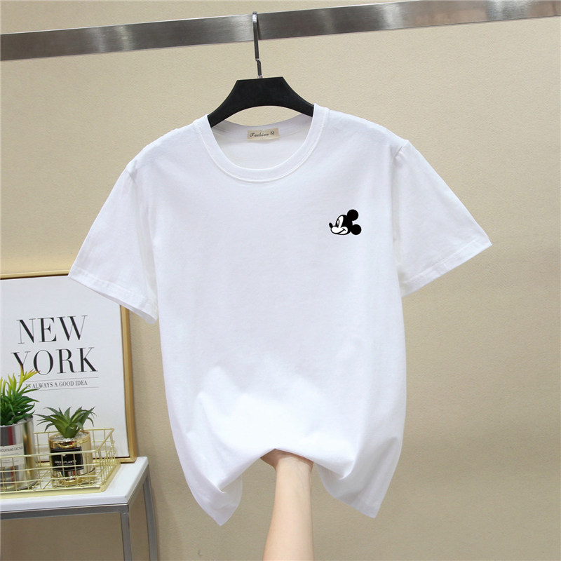 纯棉短袖t恤韩版宽松大码潮打底衫 韩莱芬T恤