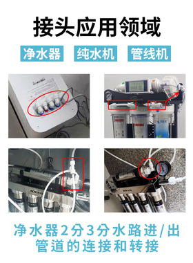 净水器管接头家用2分卡快直通