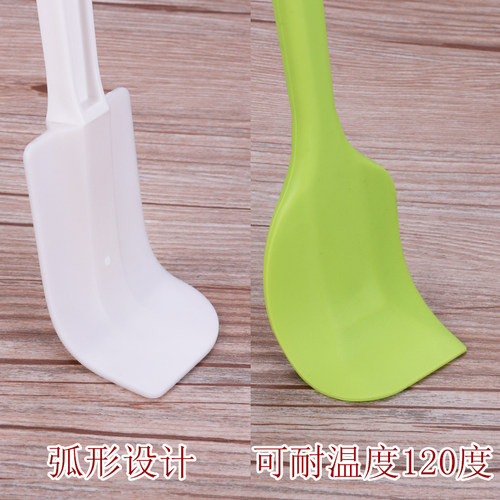 半透明刮刀大号一体式硅胶刮刀做蛋糕烘培奶油抹刀橡皮铲搅拌烘焙 - 图0