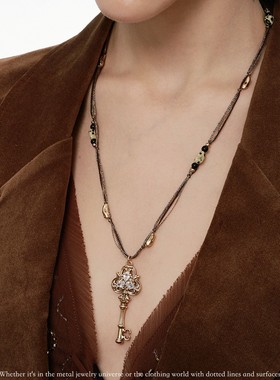 【蜜蜂心愿社】SUMIYAKI 爱锁芯系列浮雕钥匙串珠编绳项链女