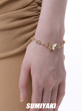 SUMIYAKI金色贝母蝴蝶手链