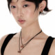 Autumn and winter retro puppy simple rope necklace