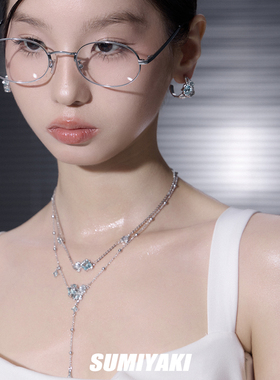 SUMIYAKI蓝色双层流苏项链