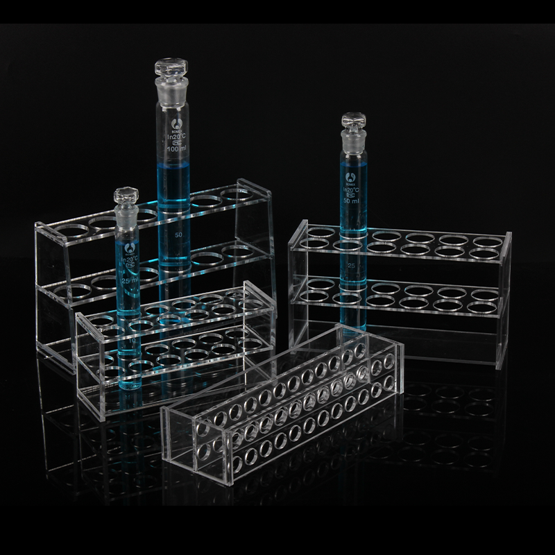 10ml 25ml 50ml 100ml有机玻璃比色管架试管架 6孔 12孔单/双排-图0