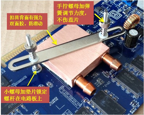 电脑CPU纯铜水冷头台式机显卡制冷片散热器侧出双U水道紫铜水冷板 - 图2