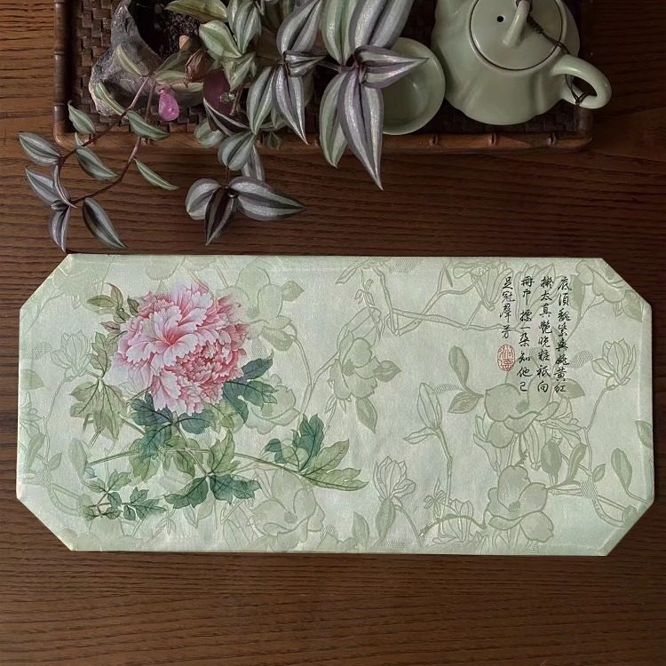 新中式防水织锦茶席锦缎禅意茶垫桌旗棉麻壶垫隔热垫麻高端香道席,淘宝优惠券,粉丝福利购,淘宝优惠卷