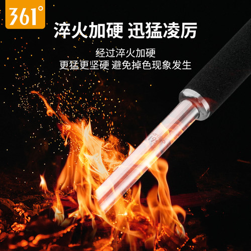 361实心甩棍狗打棒防身自卫合法用品车载便携三节伸缩摔棍甩棒辊 - 图1