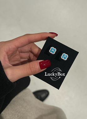 「幸运降临」四叶草高瓷蓝绿松石925银手链轻奢气质显白 寓意礼物