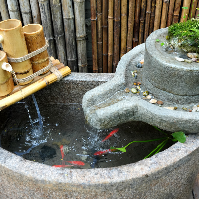 水磨坊户外庭院流水摆件循环水景观鱼池别墅花园大型鱼缸造景喷泉,淘宝优惠券,粉丝福利购,淘宝优惠卷