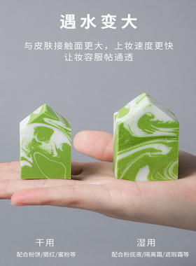 xaix干湿两用五角个装化妆粉扑