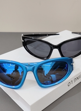 未来科技感墨镜男Y2K辣妹凹造型时髦星星太阳眼镜嘻哈蹦迪眼镜女