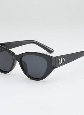 新款个性D字母猫眼墨镜