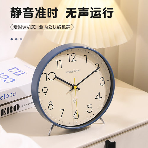 闹钟摆台式时钟座钟老人家用客厅静音台钟摆件桌面钟表摆放式摆钟 - 图1