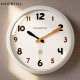 Cream Style Simple Wall Clock No Punch Hole Bedroom Silent