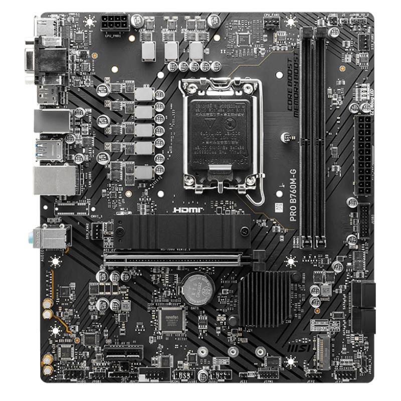 微星PRO B760M-G D5电脑游戏主板支持12/13代CPU - 图2