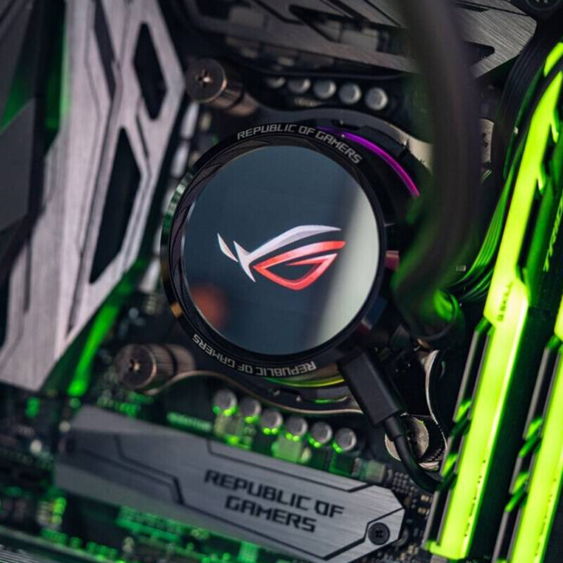 Rog Ryou 120 华硕ROG RYUO 120龙王一体水冷散热器RGB水冷头静音散热_虎窝淘