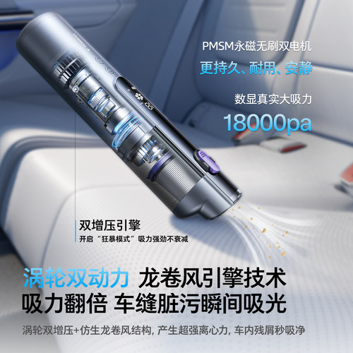 车载吸尘器手持小型汽车用家用超强大吸力2026新款无线吸吹两用机 - 图1