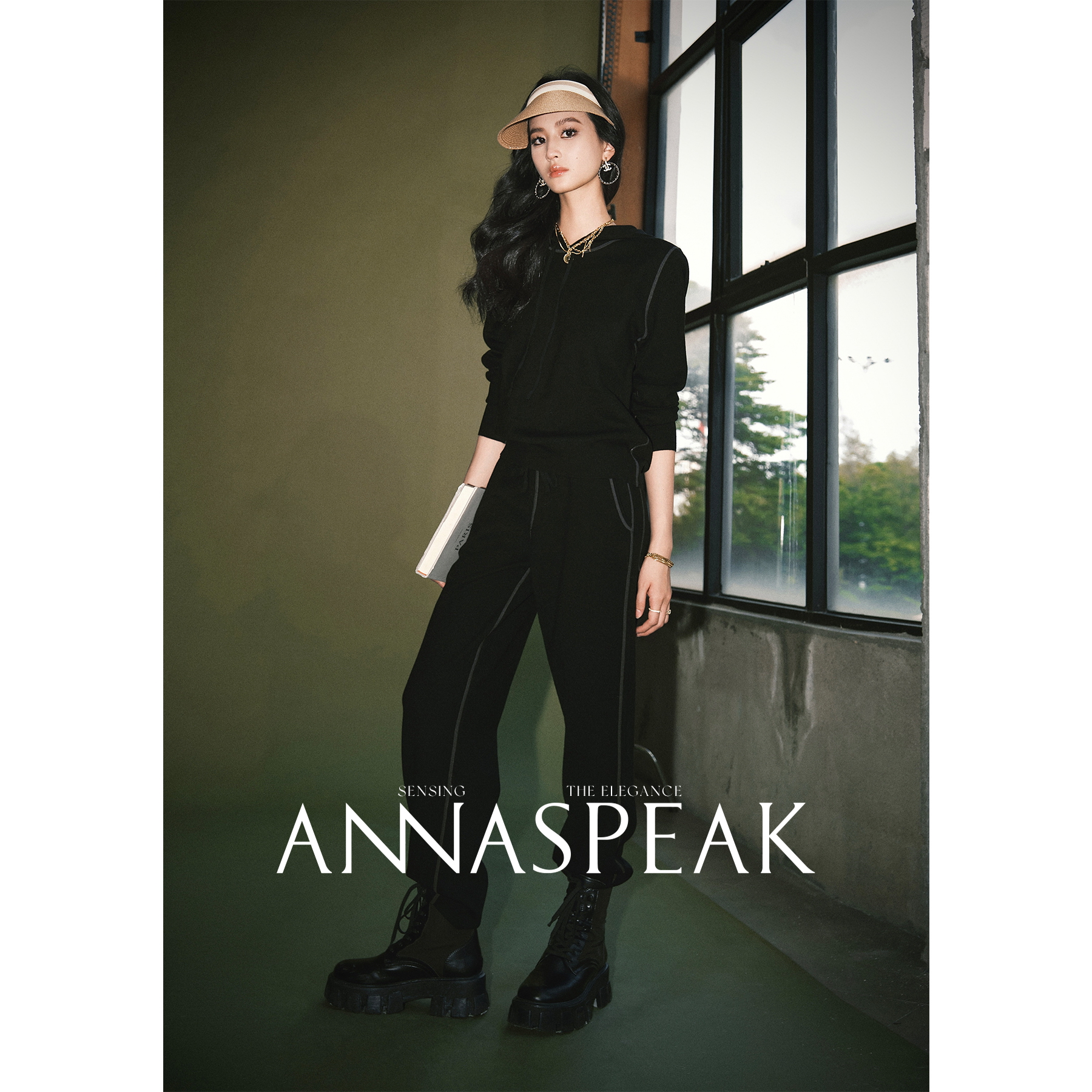 ANNASPEAK Cleanfit澳毛高支带帽针织卫衣/针织裤AS冬季新款套装