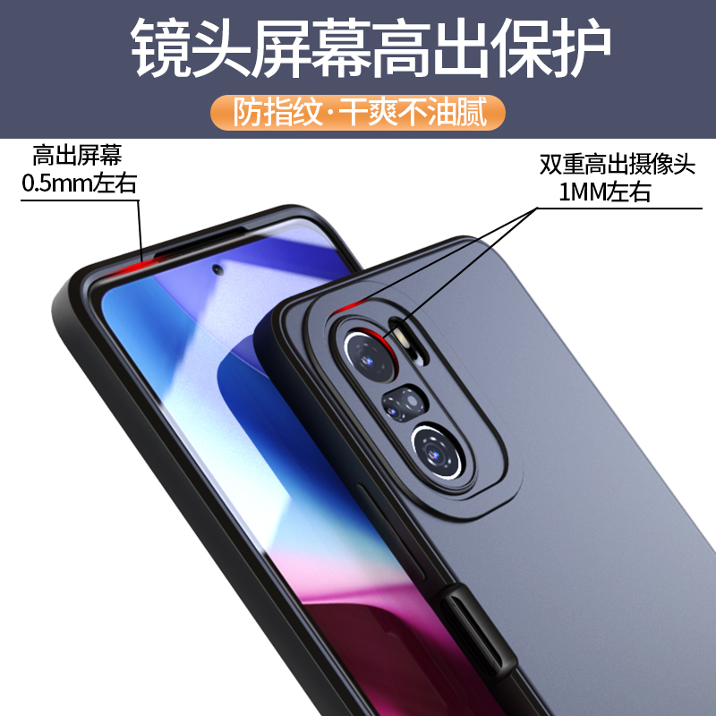 适用红米K40手机壳redmik40pro保护套直边气囊防摔小米redmi外壳新款k4opro专用全包镜头por软壳pr0女男黑色 - 图2