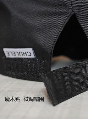 厨师帽子餐饮饭店平顶工作黑白