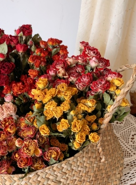 云南干花花束多头玫瑰天然真花ins客厅家居插花装饰摆件节日送人